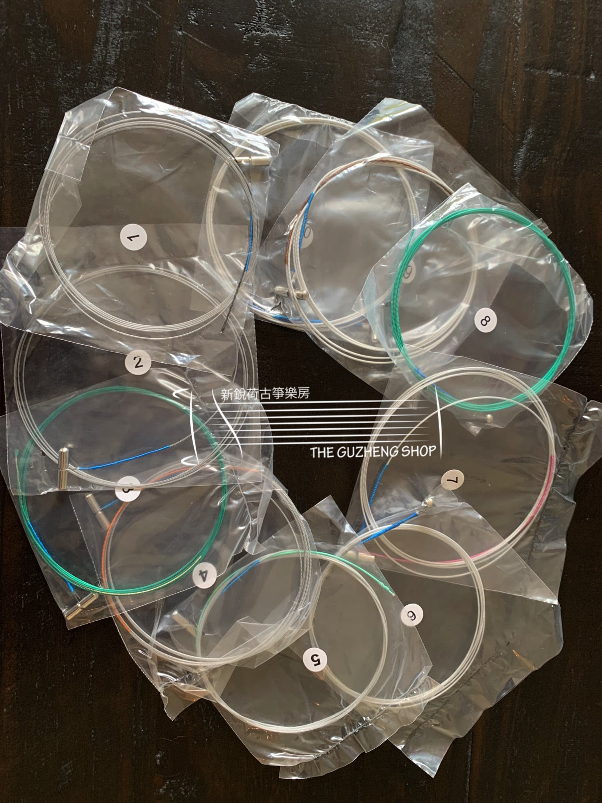 Professional Guzheng Strings (Longfeng Brand)String #1-#10 Set 龍鳳牌古箏弦（德國鋼絲）1-10弦/套