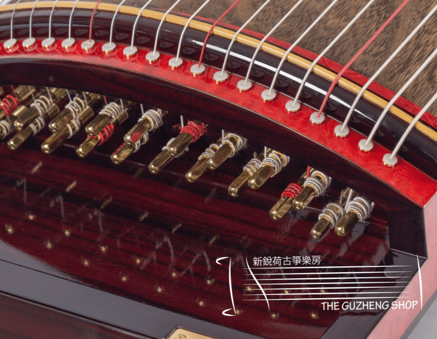 Hand-Painted Whole-Carved Soundboard Langyun Guzheng "Jin Yun"郎韻整木挖古箏“錦雲”