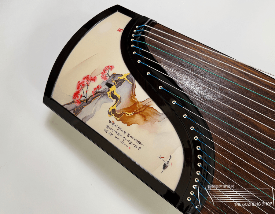 Beautiful Black Sandalwood Guzheng JinYun Brand Model "Farewell Before A Long Journey" 黑檀木金韵古筝“路遥辞”