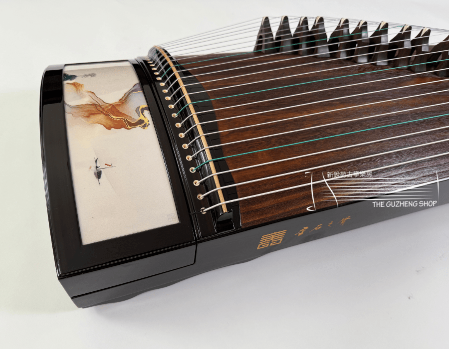 Beautiful Black Sandalwood Guzheng JinYun Brand Model "Farewell Before A Long Journey" 黑檀木金韵古筝“路遥辞”