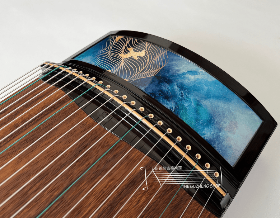 Black Sandalwood Guzheng Jin Yun Brand Model "Blue Sea and Blue Sky" 黑檀金韵古筝“碧海蓝天”