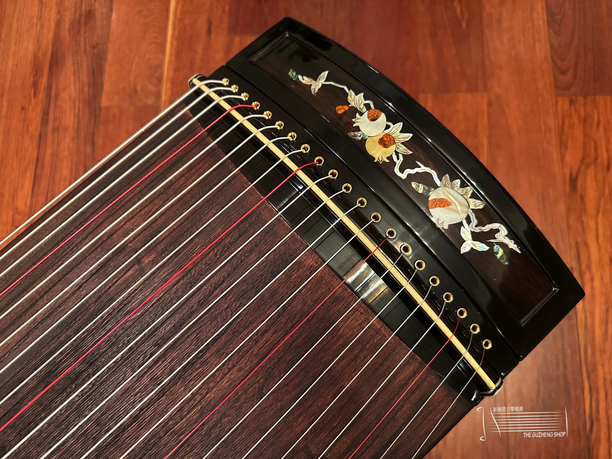 Concert Grade "Zhuque" brand 53" Travel-Size Guzheng Model “Pomegranate Blossom”  朱雀牌高档135cm小古筝"榴花如丹“