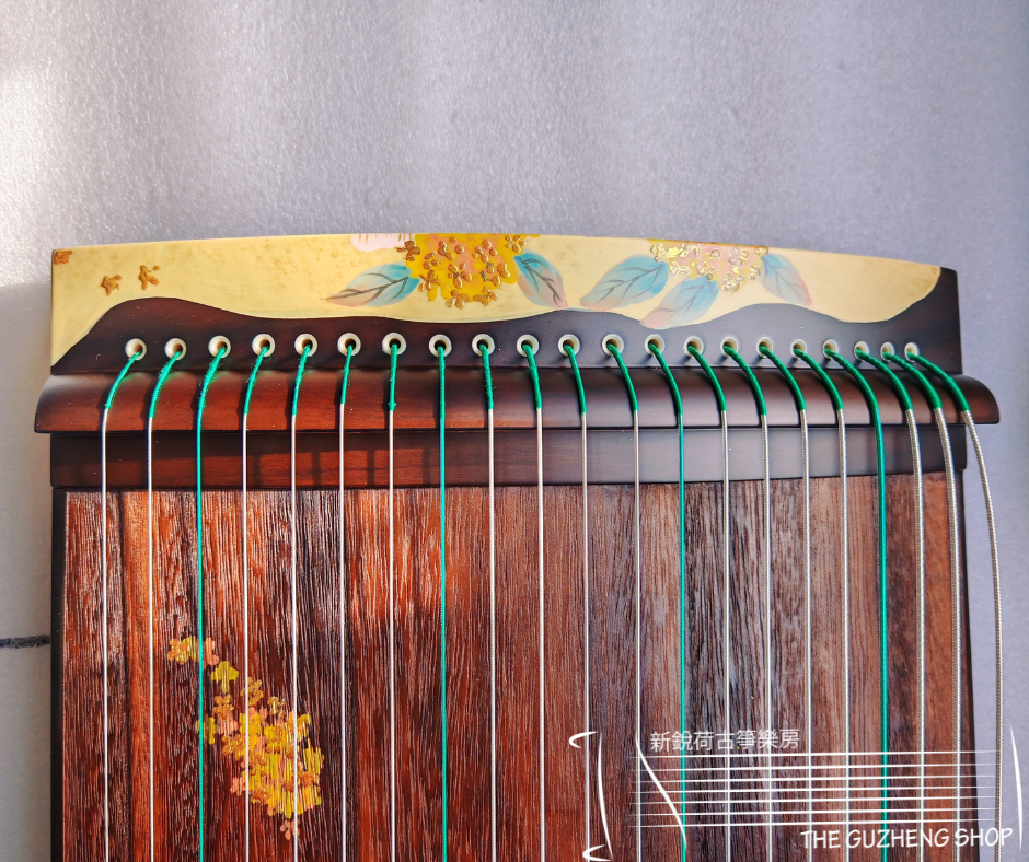 Hai Tang Guzheng Hand Painted with Gold Foil 43 inches Travel-Size “Jinli" 海棠古箏110cm純手繪小旅行箏“錦鯉”