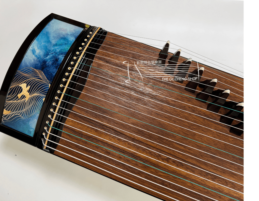 Black Sandalwood Guzheng Jin Yun Brand Model "Blue Sea and Blue Sky" 黑檀金韵古筝“碧海蓝天”