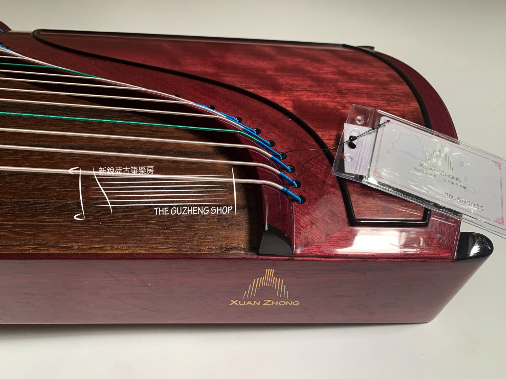 Violet Wood Guzheng "Qiang Wei Rose" By Xuan Zhong  炫中紫羅蘭木素面古箏“蔷薇”