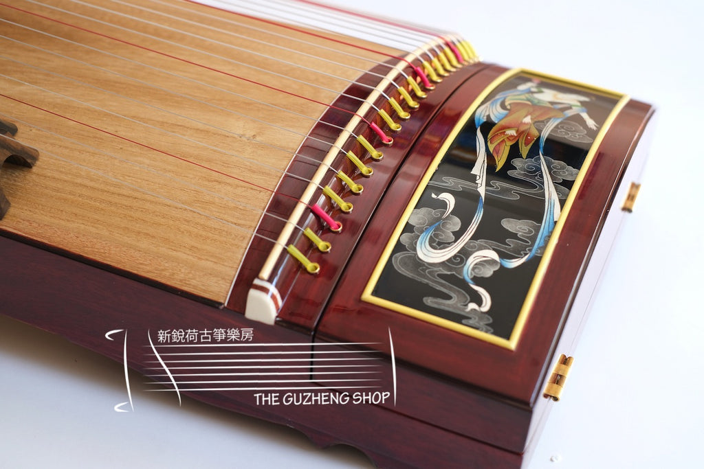 Zhuque Fairy Lady Guzheng (Light) 朱雀牌手工漆畫臻品古筝 "聞樂飛天"