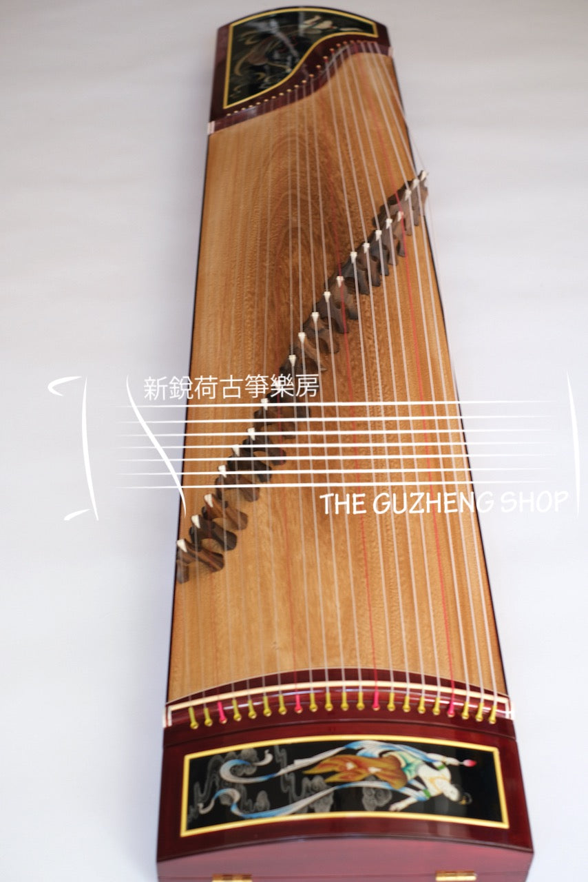 Zhuque Fairy Lady Guzheng (Light) 朱雀牌手工漆畫臻品古筝 "聞樂飛天"