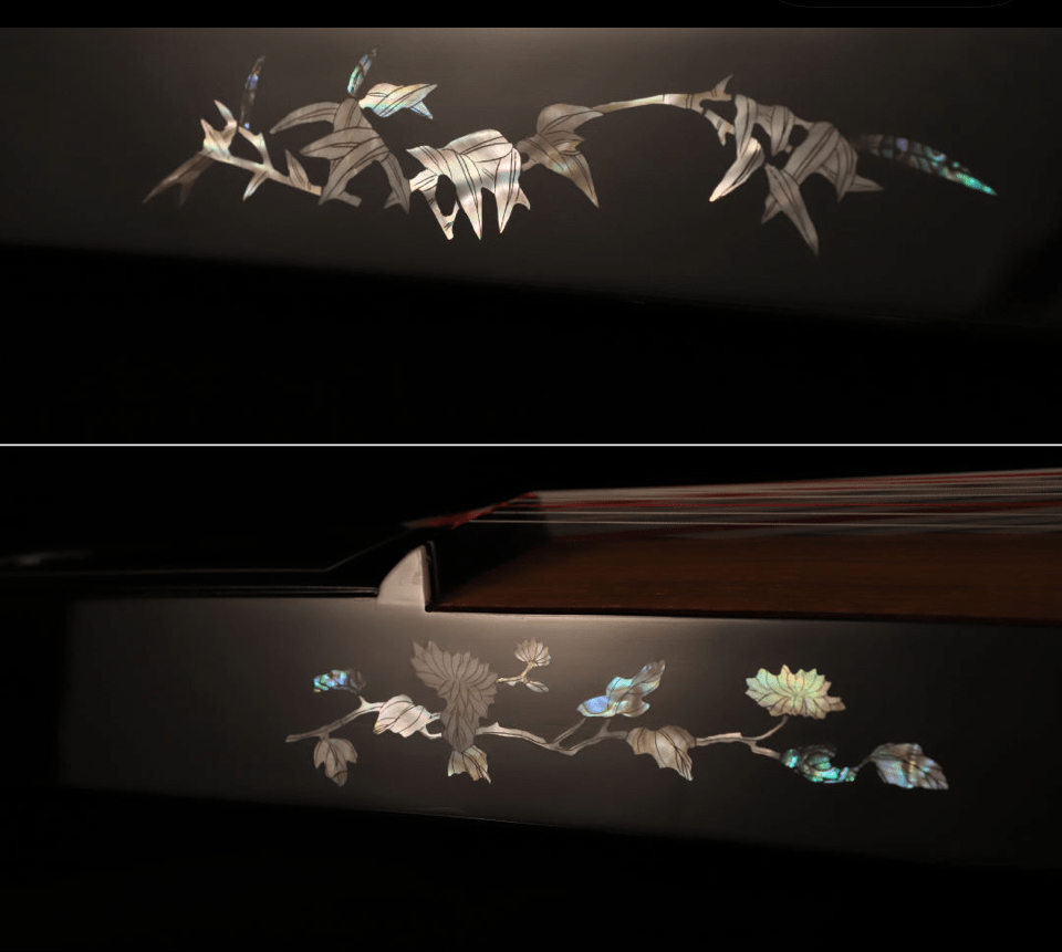 Zhuque Model 790 "The Four Noble Ones" Guzheng 朱雀古筝790贝雕"四君子图“