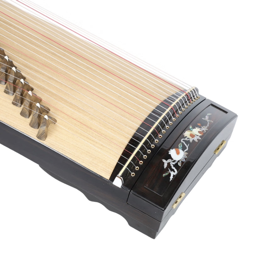 Concert Grade "Zhuque" brand 53" Travel-Size Guzheng Model “Pomegranate Blossom”  朱雀牌高档135cm小古筝"榴花如丹“