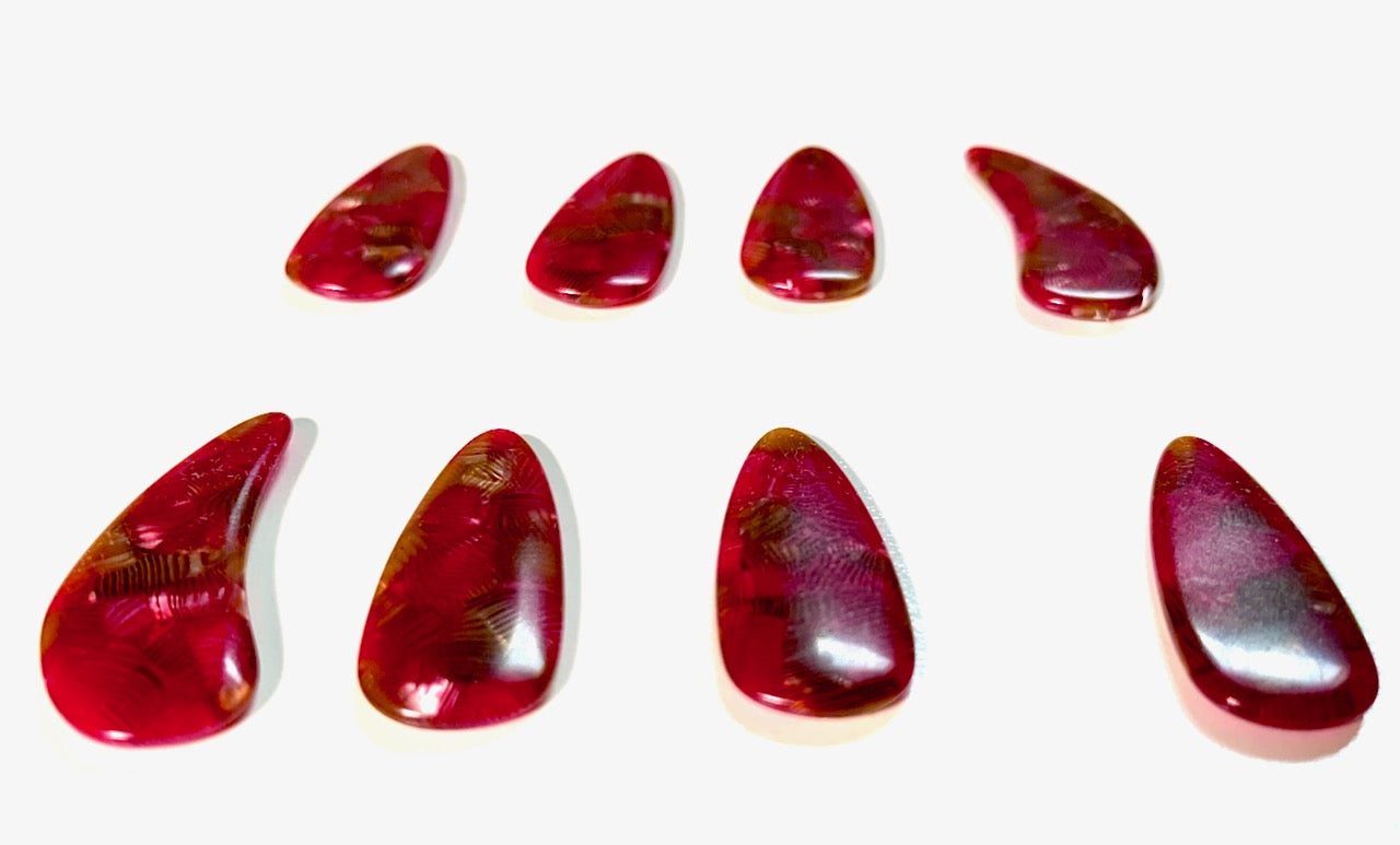 Colorful Guzheng Picks - Smooth and Medium Thick Multiple Color and Sizes 彩色中等厚度古箏指甲