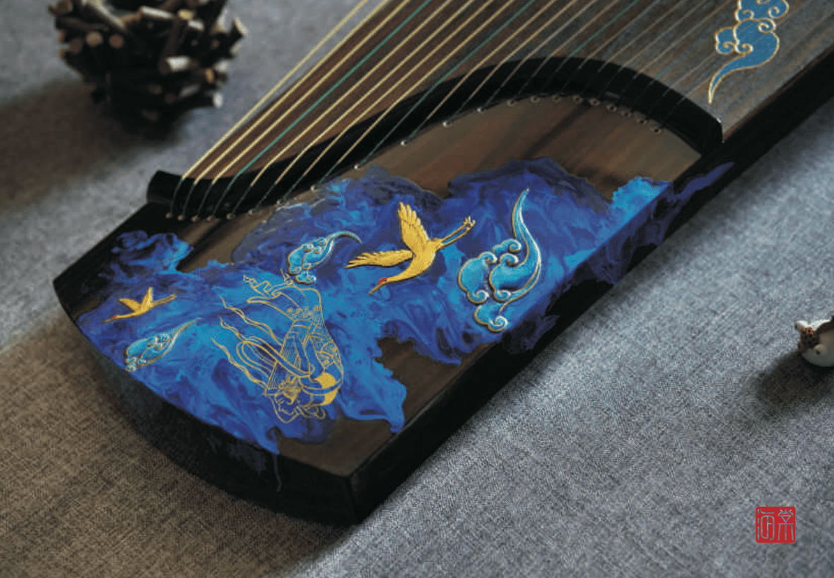 Beatifically Painted Hai Tang Guo Yue “Liu Li" Guzheng 海棠國樂古箏 ”琉璃“