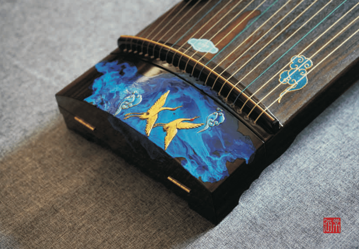 Beatifically Painted Hai Tang Guo Yue “Liu Li" Guzheng 海棠國樂古箏 ”琉璃“