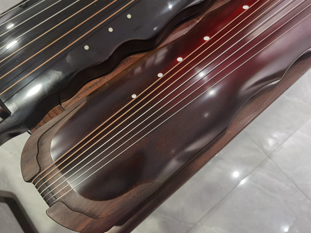 Guqin 7-Stringed Chinese Zither Ancient Wood Pure Organic Paint 古琴伏羲式明清老杉木纯生漆鹿角霜
