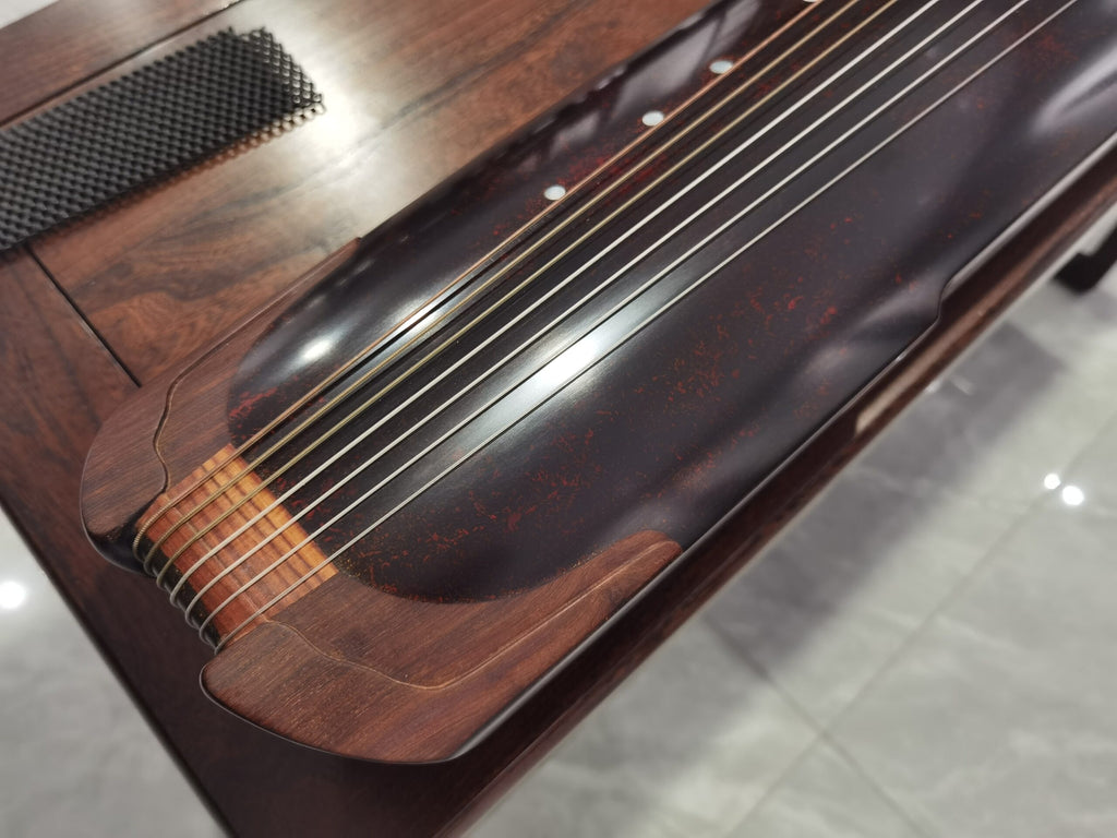 Guqin 7-Stringed Chinese Zither ZhongNi Style Pure Organic Paint  古琴仲尼式老杉木纯生漆鹿角霜