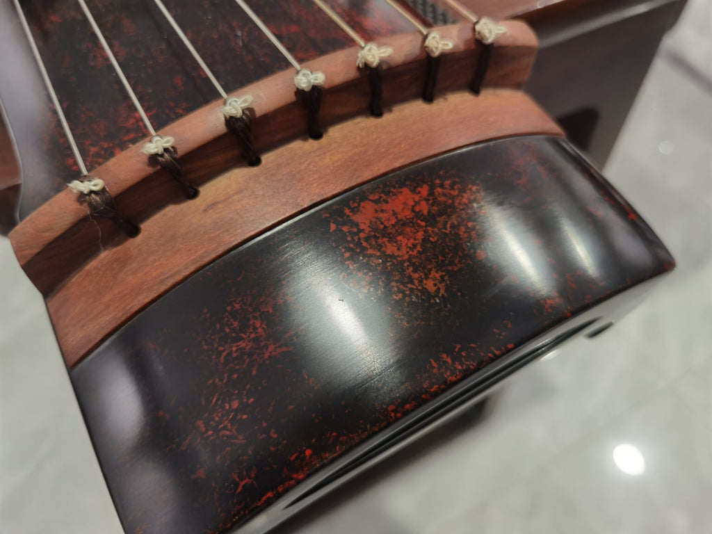 Guqin 7-Stringed Chinese Zither ZhongNi Style Pure Organic Paint  古琴仲尼式老杉木纯生漆鹿角霜