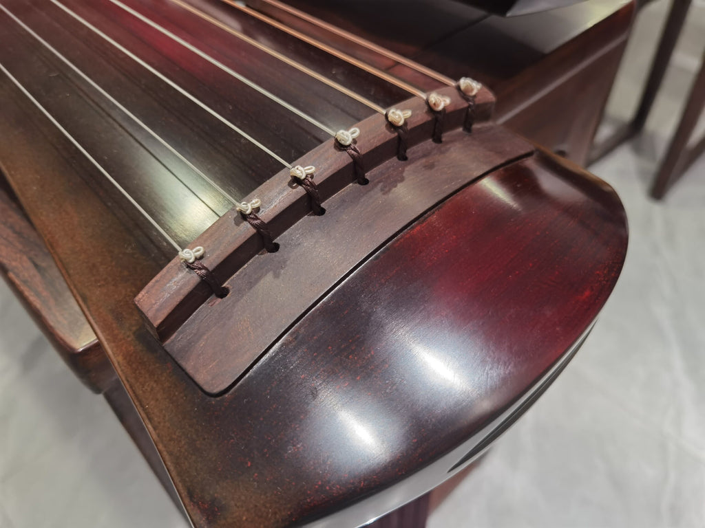 Guqin 7-Stringed Chinese Zither Ancient Wood Pure Organic Paint 古琴伏羲式明清老杉木纯生漆鹿角霜