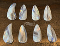 White Guzheng Picks - Smooth and Medium Thick Multiple Sizes 白色中等厚度古箏指甲